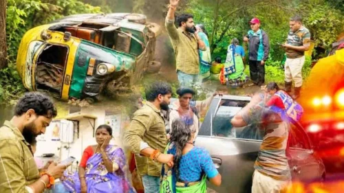 khanapur-jamboti rastyavar rickshaw ultali ; saat jan jakhmi