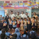 belgaav talukyatil vividh shalanmadhe yuva samitichya vatine shaikshanik sahityache vatap