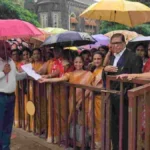 mandhan, pensionsah vividh magnyansathi anganwadi sevikanche bhar pavasat andolan