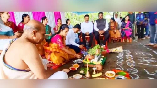 rakasakop jalashayavar mahapauranchya haste paramparik gangapujan
