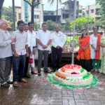 shantinagar tilakwadi yethe swatantryadin utsahat sajra