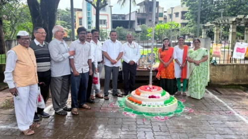 shantinagar tilakwadi yethe swatantryadin utsahat sajra
