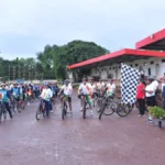 swatantryadinachya parshvabhumivar belgaavat tiranga on wheels cycle rally