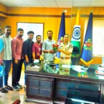 belgaavcha raja mandalachya padadhikaryanni ghetli police aayuktanchi bhet