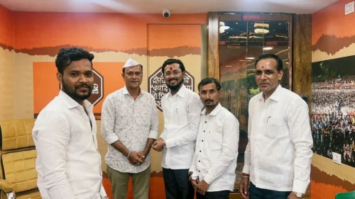 dinesh mudhale yanni manse nete sandeep deshpande yanchi ghetli bhet