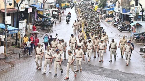 ganeshotsavasathi belgaav jilhyat char hajar polisancha tagda bandobast