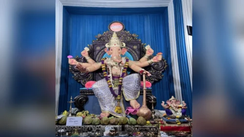 kangrali cha maharaja sarvajanik ganeshotsav mandalache 41 vya varshat padarpan