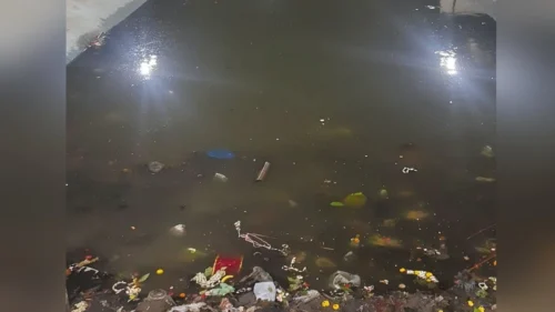 kapileshwar talavat gokul murtinchya visarjanasathi panich nahi