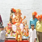 maratha light infantrychya ganeshache paramparik paddhatine visarjan