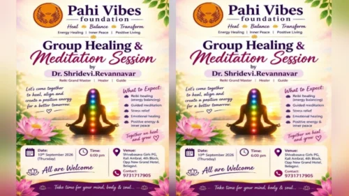 pahi vibes foundationtarfe belgaavat samuhik adhyatmik upachar va dhyan satra