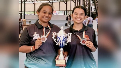 rajyastariya skating spardhet belgaavchya khushi aani anvichi chamkadar kamgiri