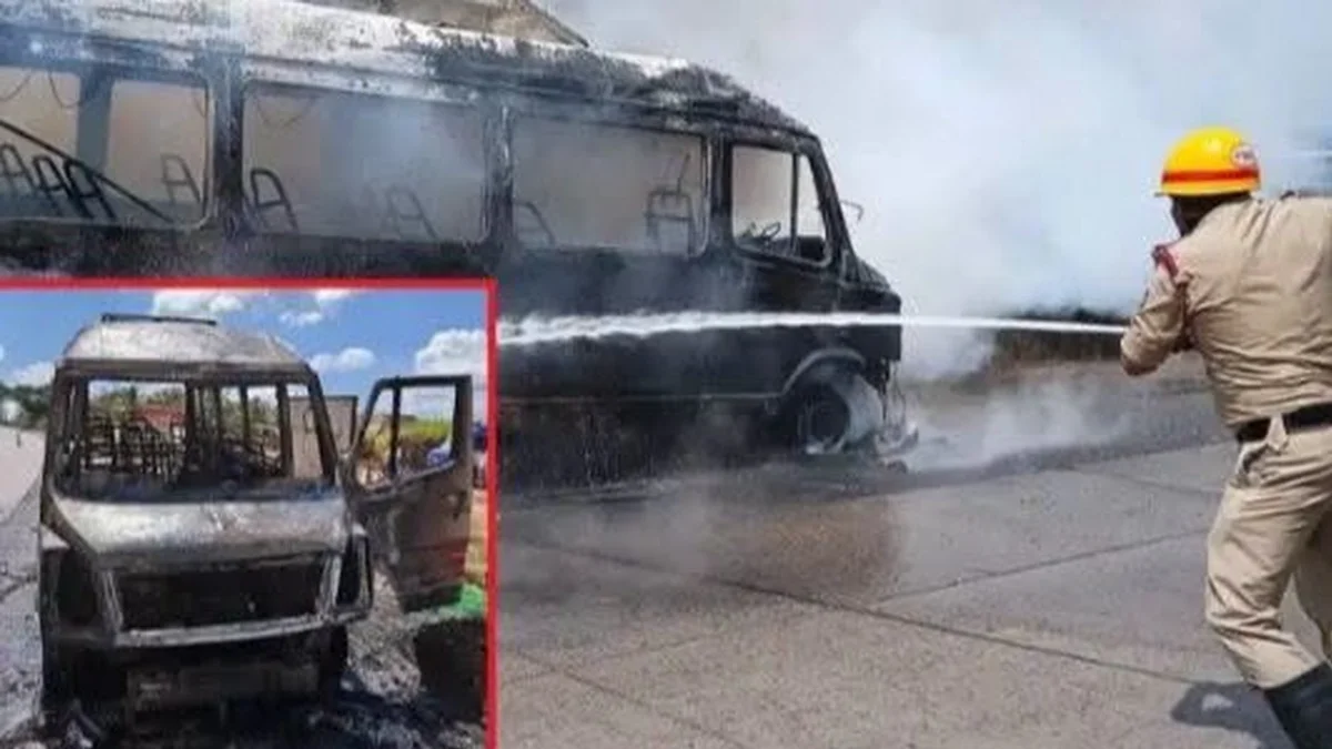 tavandi ghatat mini busla bhishan aag ; 12 bhavik thodkyat bachavle