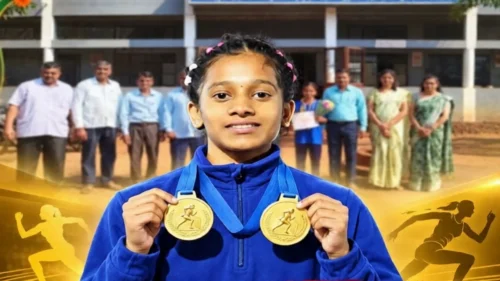 gaundwadchya madhuri patilchi rajyastariya athletics spardhesathi nivad