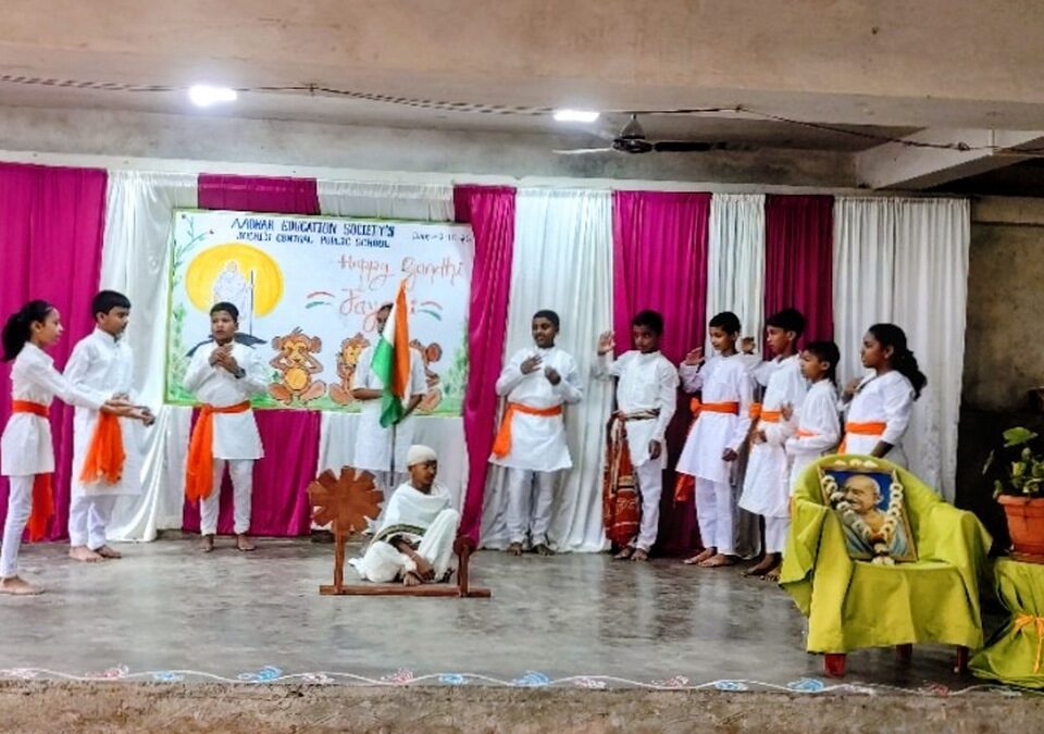 joshis central public school madhe gandhi shastri jayanti sajri