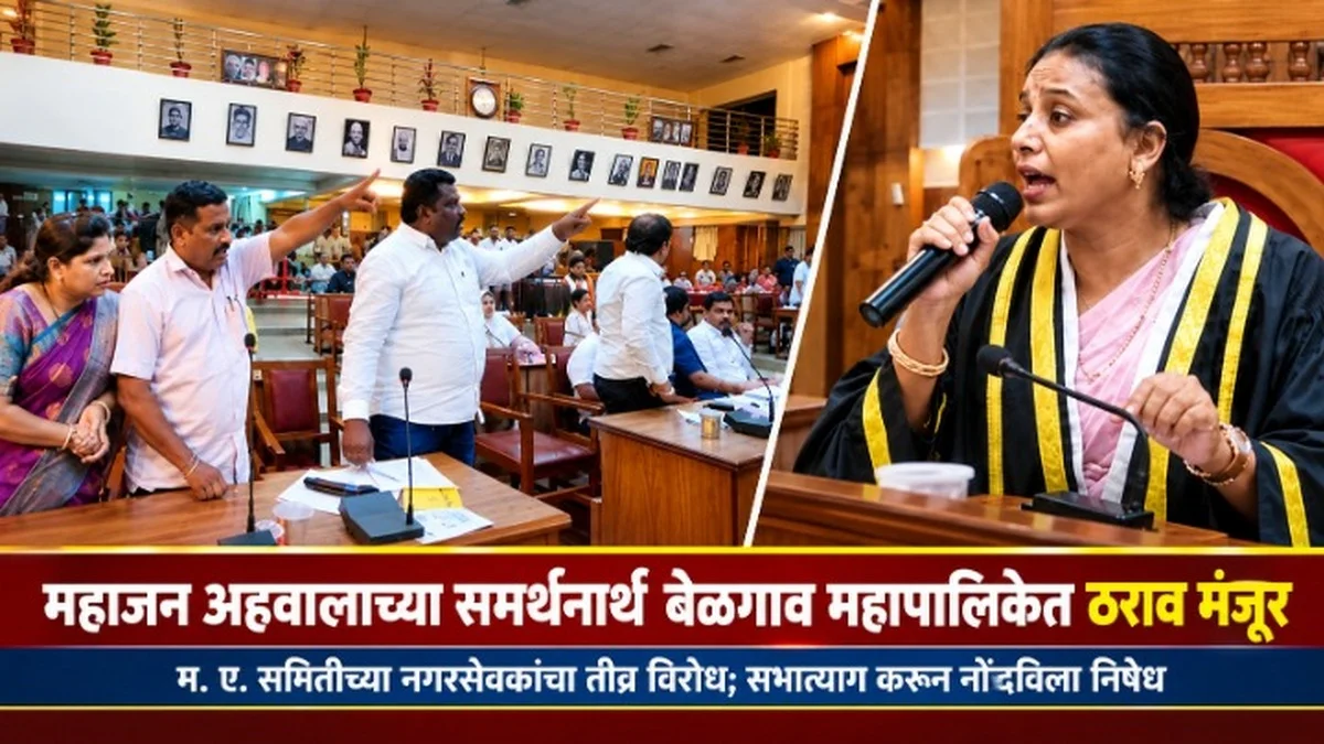 mahajan ahvalachya samarthanarth belgaav mahapaaliket tharav manjur