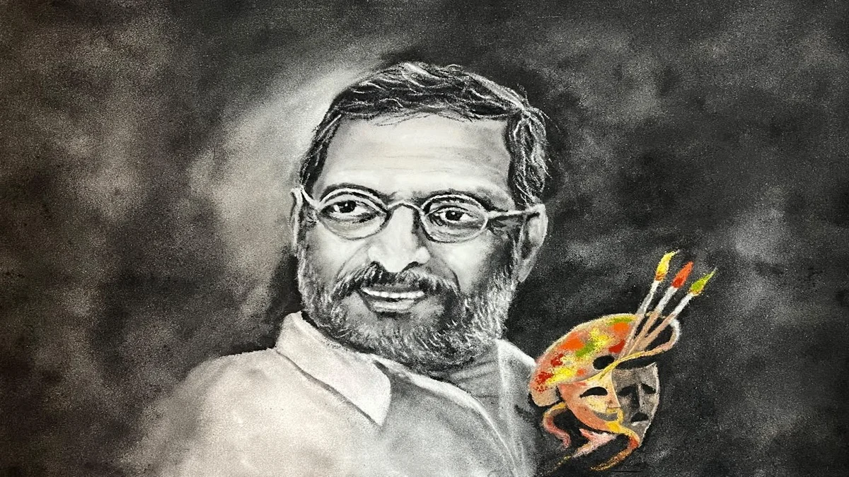 rangoli kalakar ajit aurwadkar yanchi nana patekar yanna rangolitun shraddhanjali
