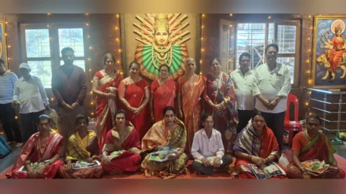 renuka devi mandirat pahi vibes foundationtarfe nau mangalmukhincha sanman