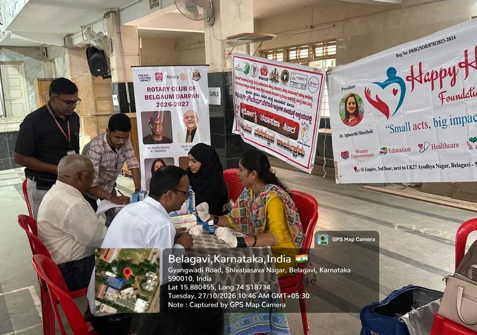 rotary darpan happy heart foundationtarfe raktakshay va dant tapasani shibir sampanna