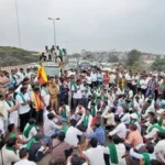 usdarasathi shetkaryanchi padayatra belgaavtun hubalikade ravana